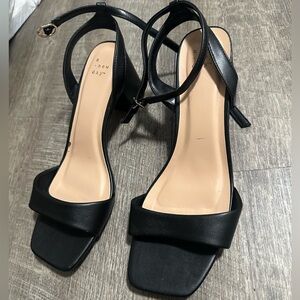 A New Day Black Strappy Heels